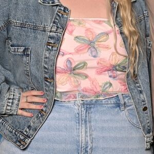 Floral Sheer Crop Top